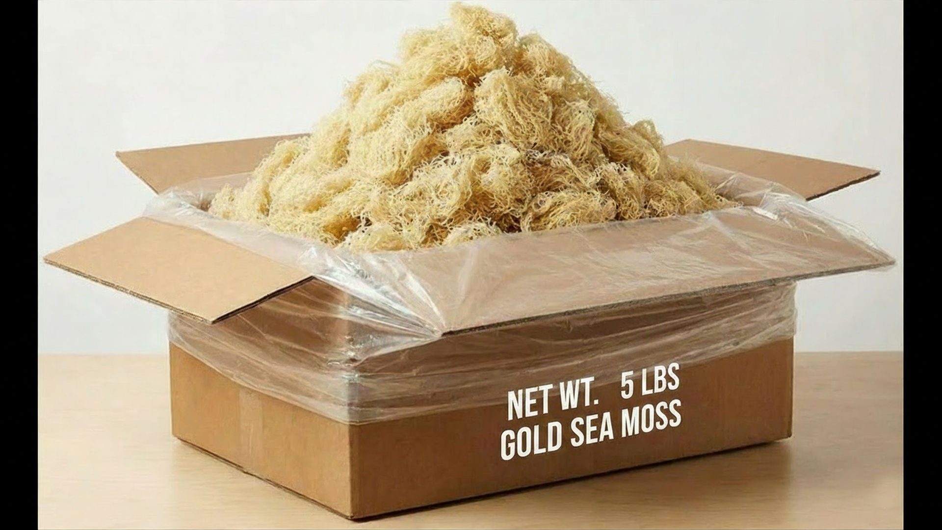Gold Raw Sea Moss – 5 Lbs Box