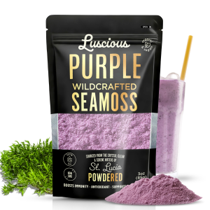 Luscious Sea Moss Powder Purple 3 Oz 100% Organic St. Lucia Sea Moss Powder by Luscious Spice Emporium